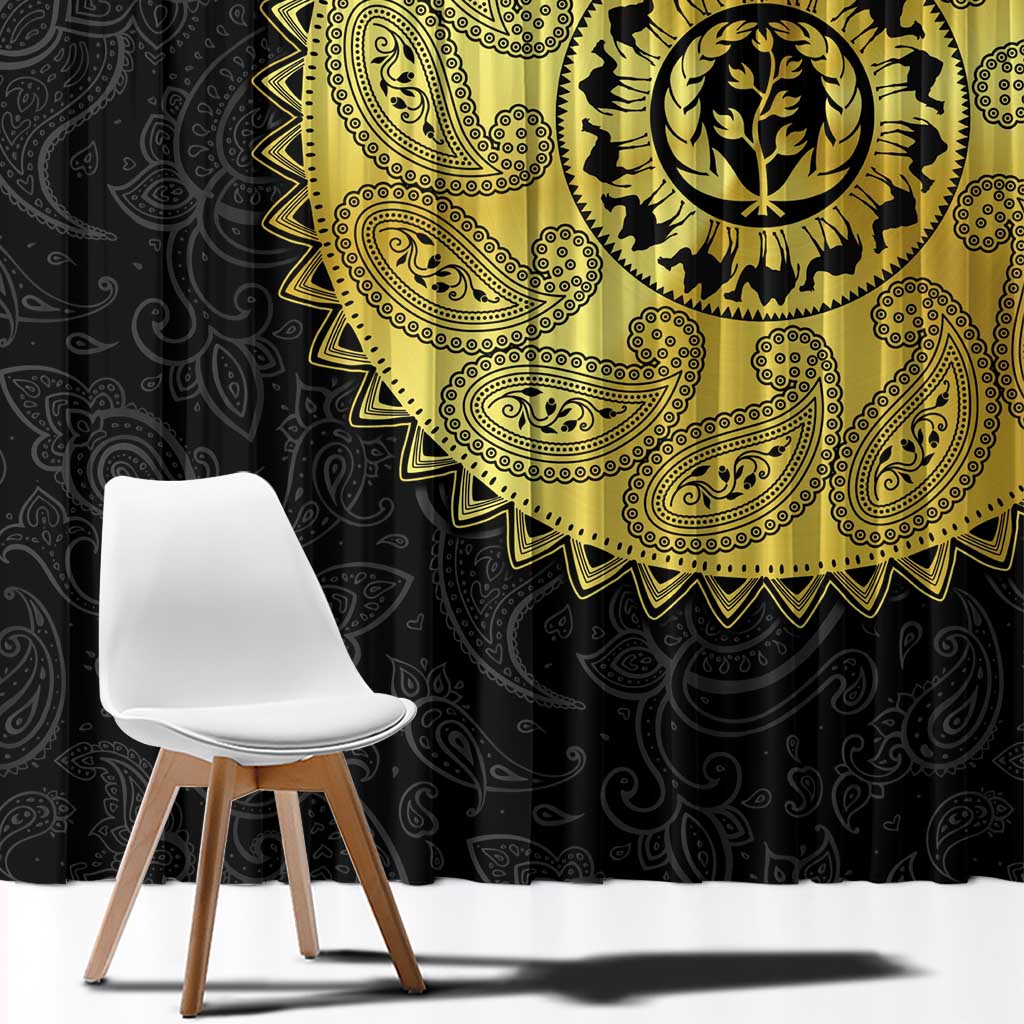 Eritrea Window Curtain African Tribal Mix Paisley Pattern