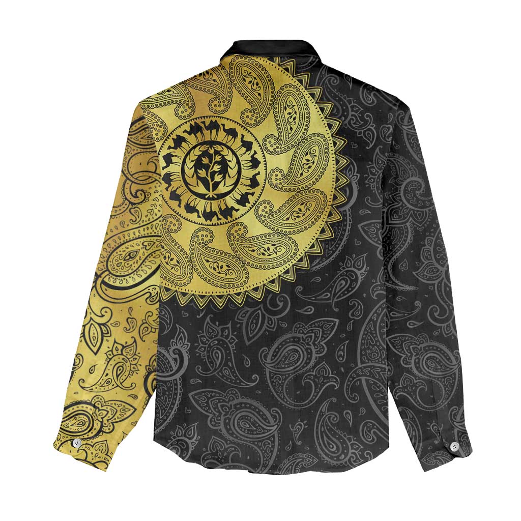 Eritrea Women Casual Shirt African Tribal Mix Paisley Pattern