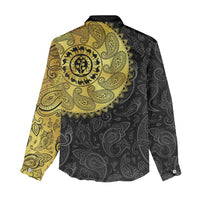 Eritrea Women Casual Shirt African Tribal Mix Paisley Pattern