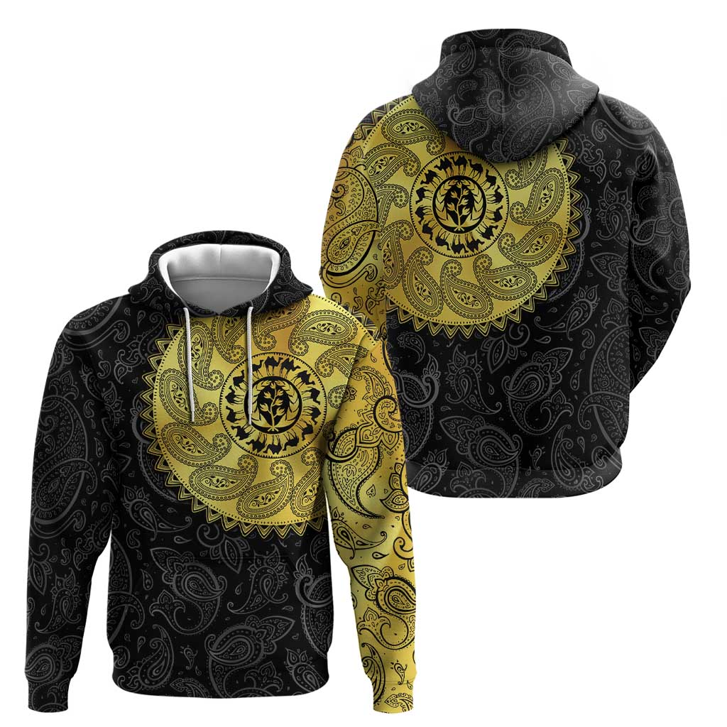 Eritrea Zip Hoodie African Tribal Mix Paisley Pattern