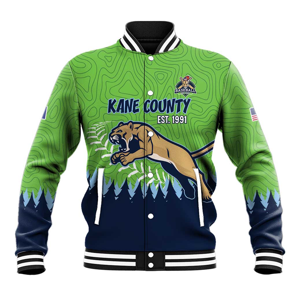 Kane County 2025 Baseball Custom Baseball Jacket Cougar Fight Cougar Win