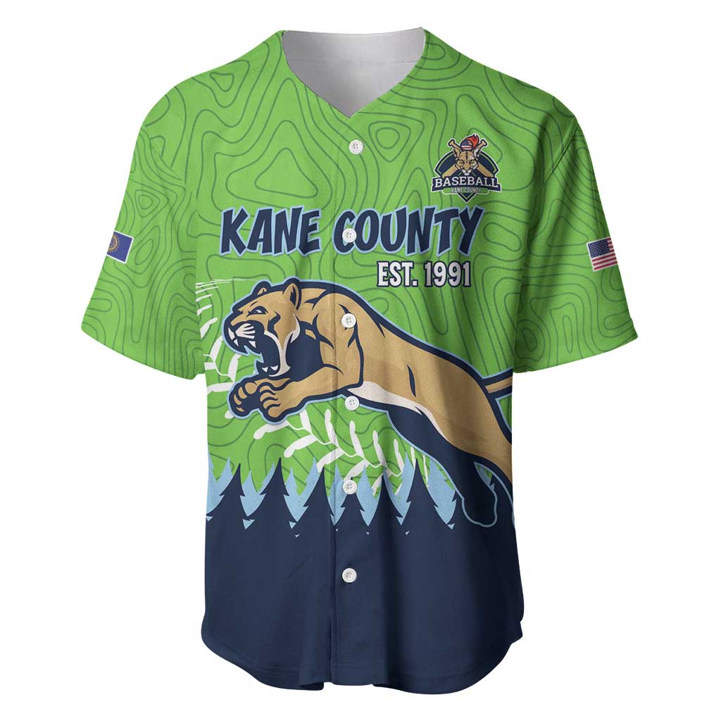 Kane County 2025 Baseball Custom Baseball Jersey Cougar Fight Cougar Win