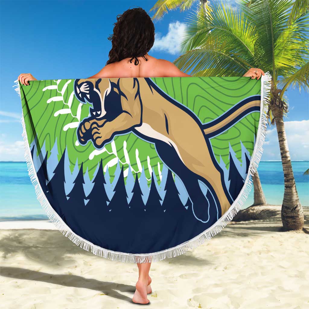Kane County 2025 Baseball Custom Beach Blanket Cougar Fight Cougar Win