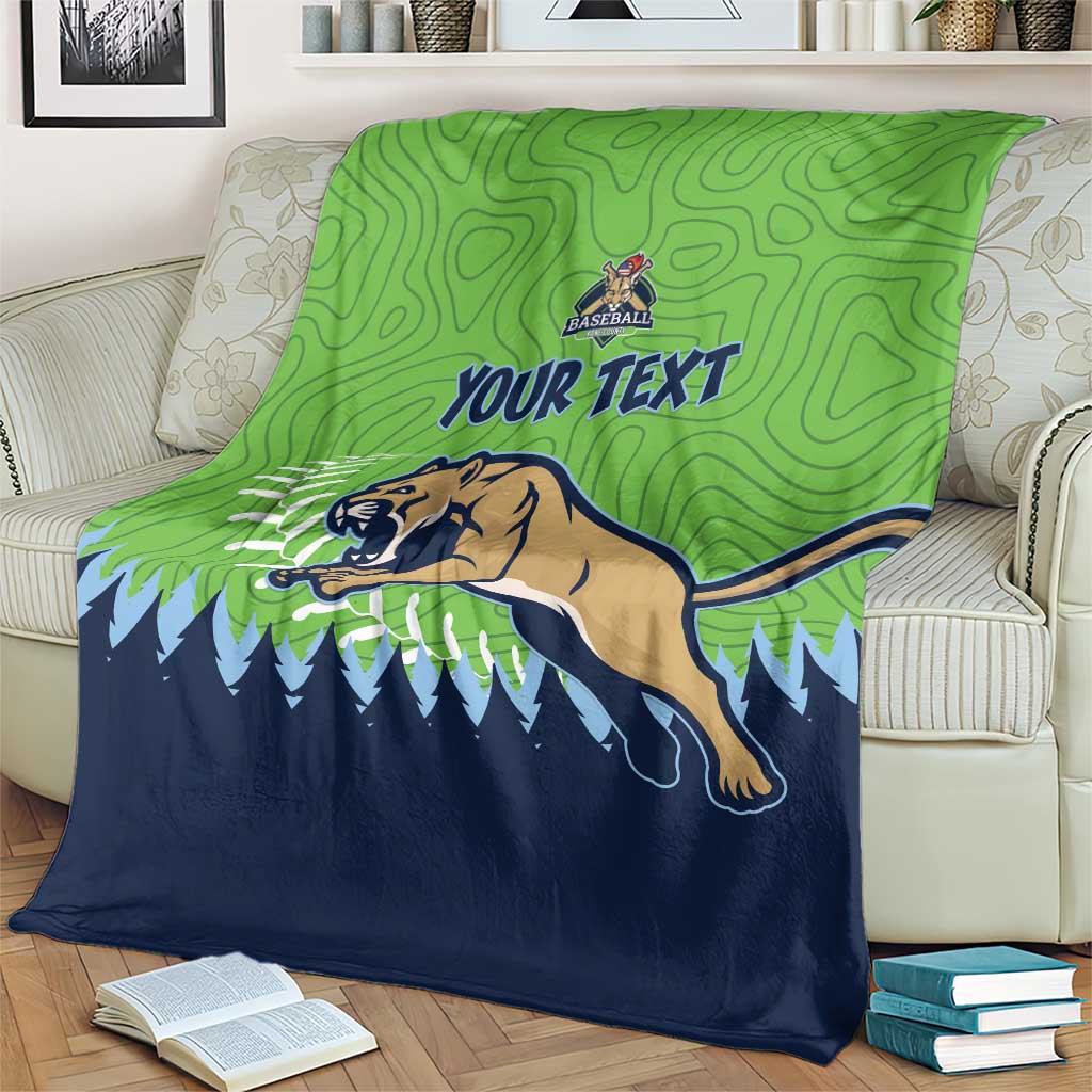 Kane County 2025 Baseball Custom Blanket Cougar Fight Cougar Win