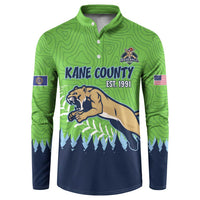 Kane County 2025 Baseball Custom Button Sweatshirt Cougar Fight Cougar Win