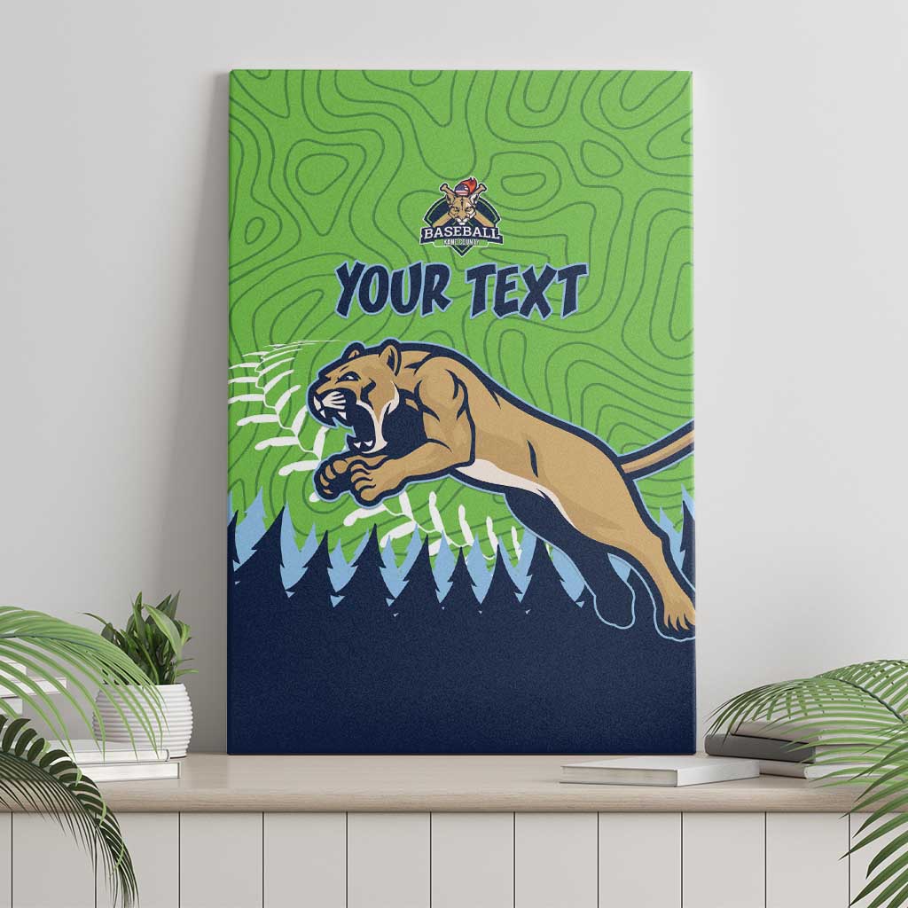 Kane County 2025 Baseball Custom Canvas Wall Art Cougar Fight Cougar Win