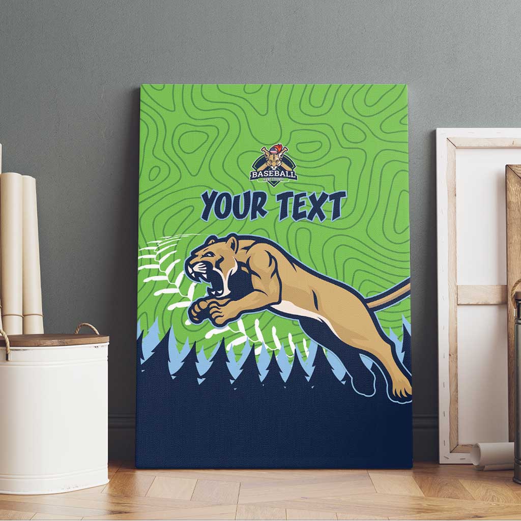 Kane County 2025 Baseball Custom Canvas Wall Art Cougar Fight Cougar Win