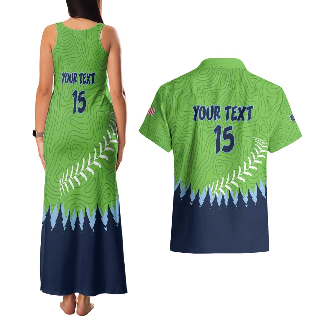 Kane County 2025 Baseball Custom Couples Matching Tank Maxi Dress and Hawaiian Shirt Cougar Fight Cougar Win