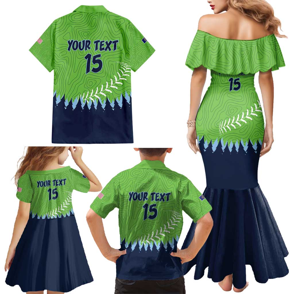 Kane County 2025 Baseball Custom Family Matching Mermaid Dress and Hawaiian Shirt Cougar Fight Cougar Win