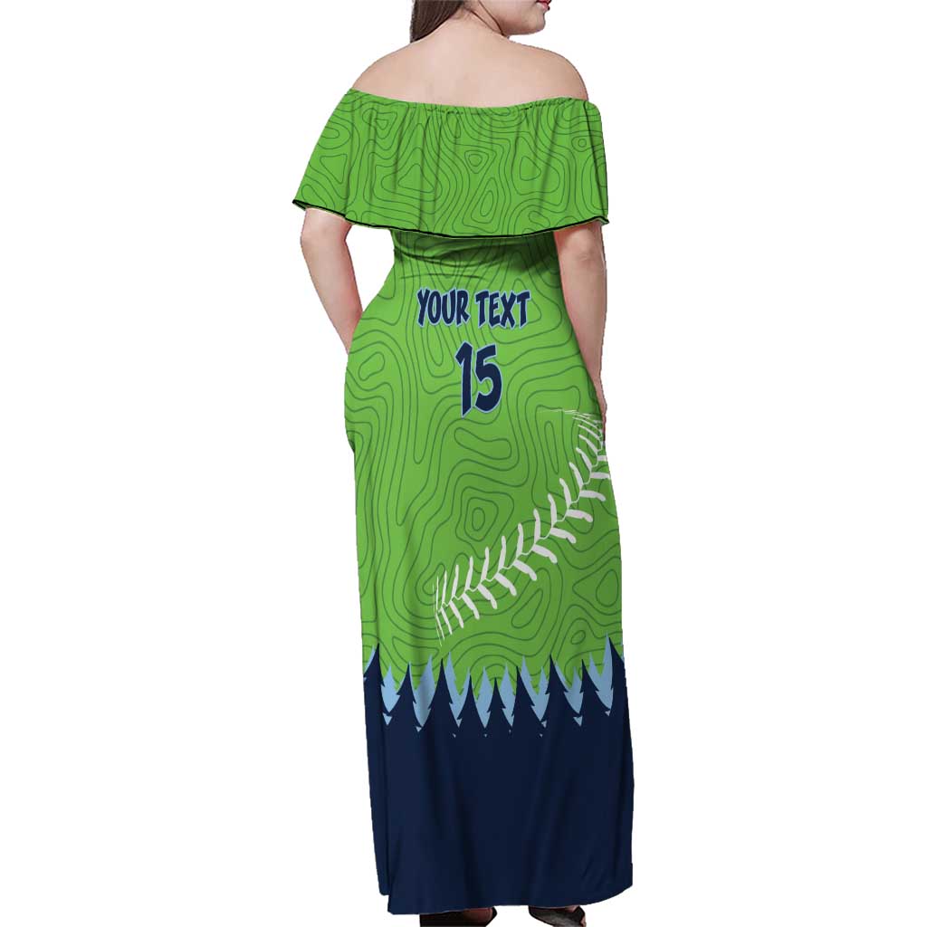 Kane County 2025 Baseball Custom Family Matching Off Shoulder Maxi Dress and Hawaiian Shirt Cougar Fight Cougar Win