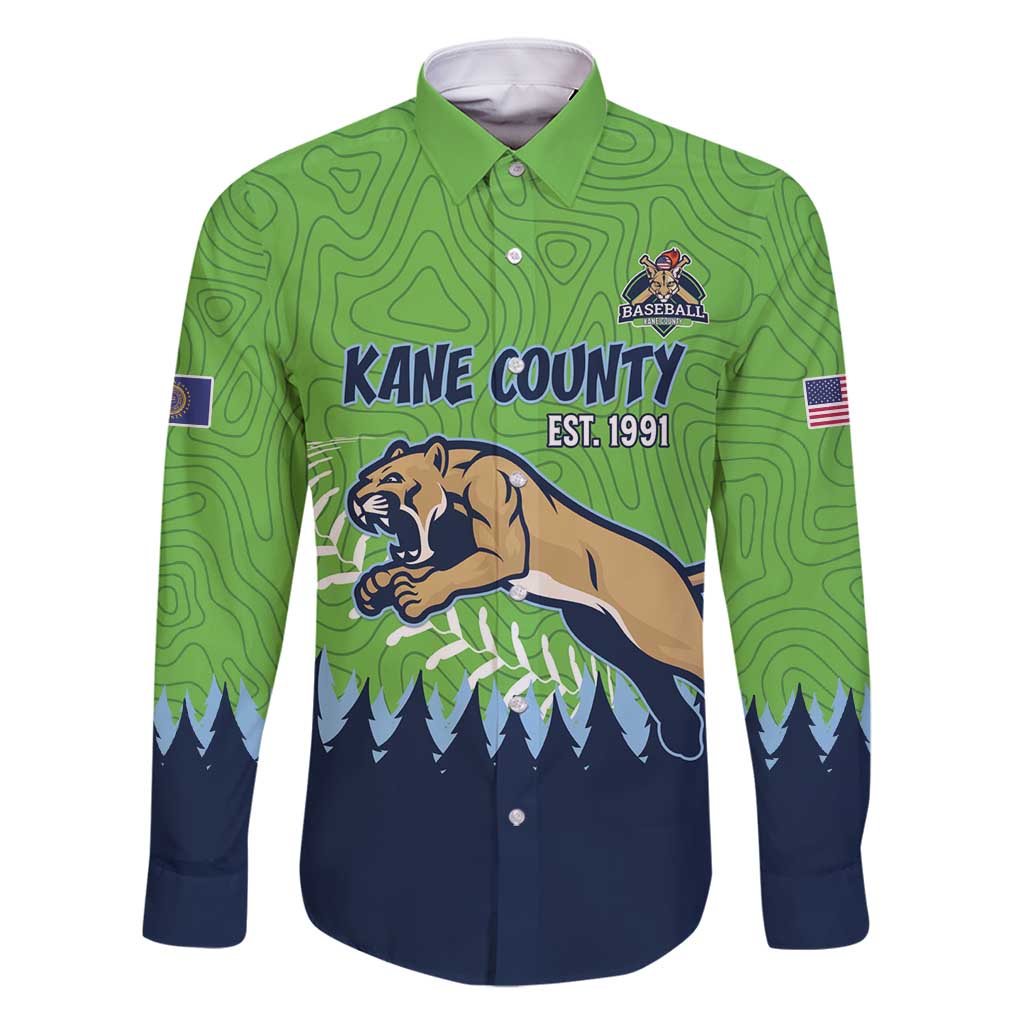 Kane County 2025 Baseball Custom Family Matching Off Shoulder Short Dress and Hawaiian Shirt Cougar Fight Cougar Win