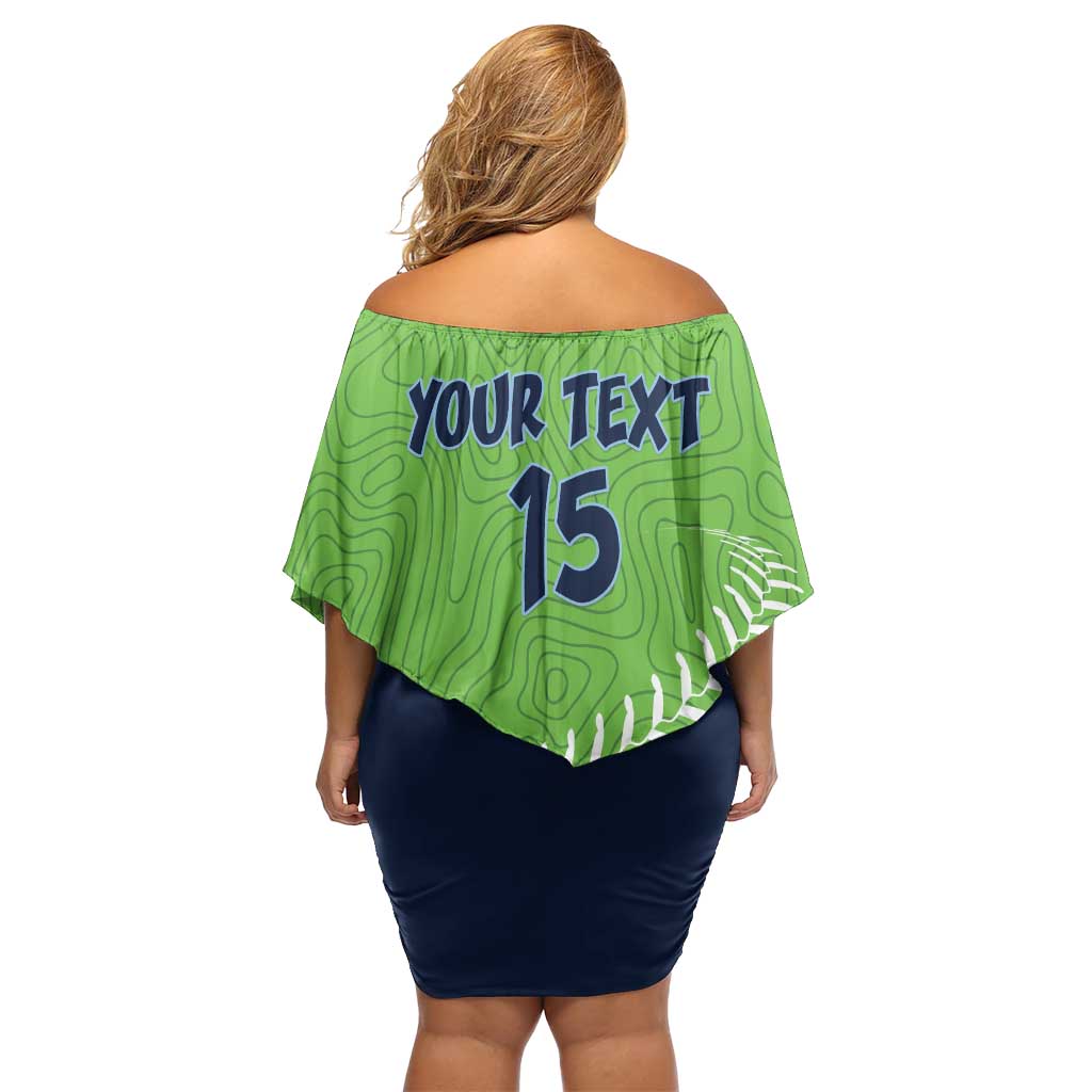 Kane County 2025 Baseball Custom Family Matching Off Shoulder Short Dress and Hawaiian Shirt Cougar Fight Cougar Win