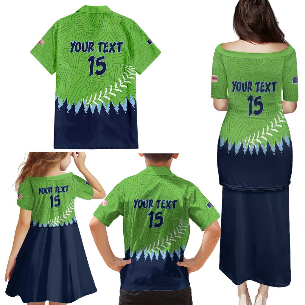 Kane County 2025 Baseball Custom Family Matching Puletasi and Hawaiian Shirt Cougar Fight Cougar Win