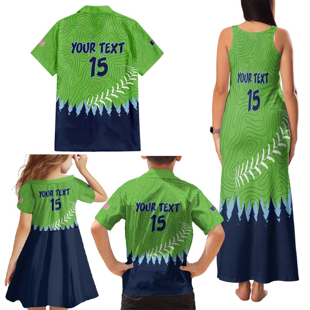 Kane County 2025 Baseball Custom Family Matching Tank Maxi Dress and Hawaiian Shirt Cougar Fight Cougar Win