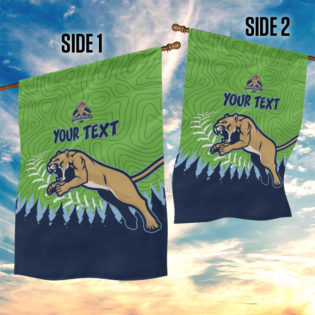 Kane County 2025 Baseball Custom Garden Flag Cougar Fight Cougar Win