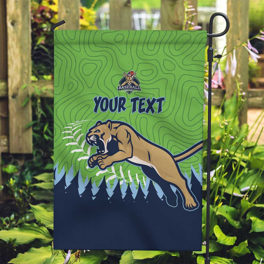 Kane County 2025 Baseball Custom Garden Flag Cougar Fight Cougar Win