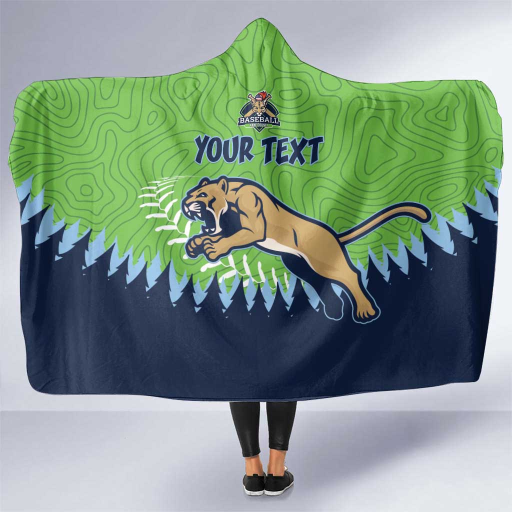 Kane County 2025 Baseball Custom Hooded Blanket Cougar Fight Cougar Win