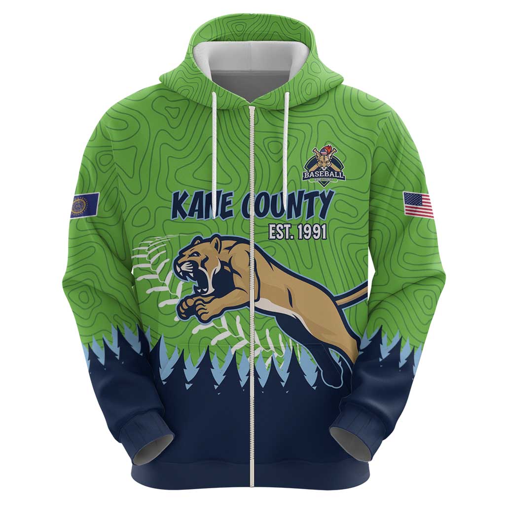Kane County 2025 Baseball Custom Hoodie Cougar Fight Cougar Win