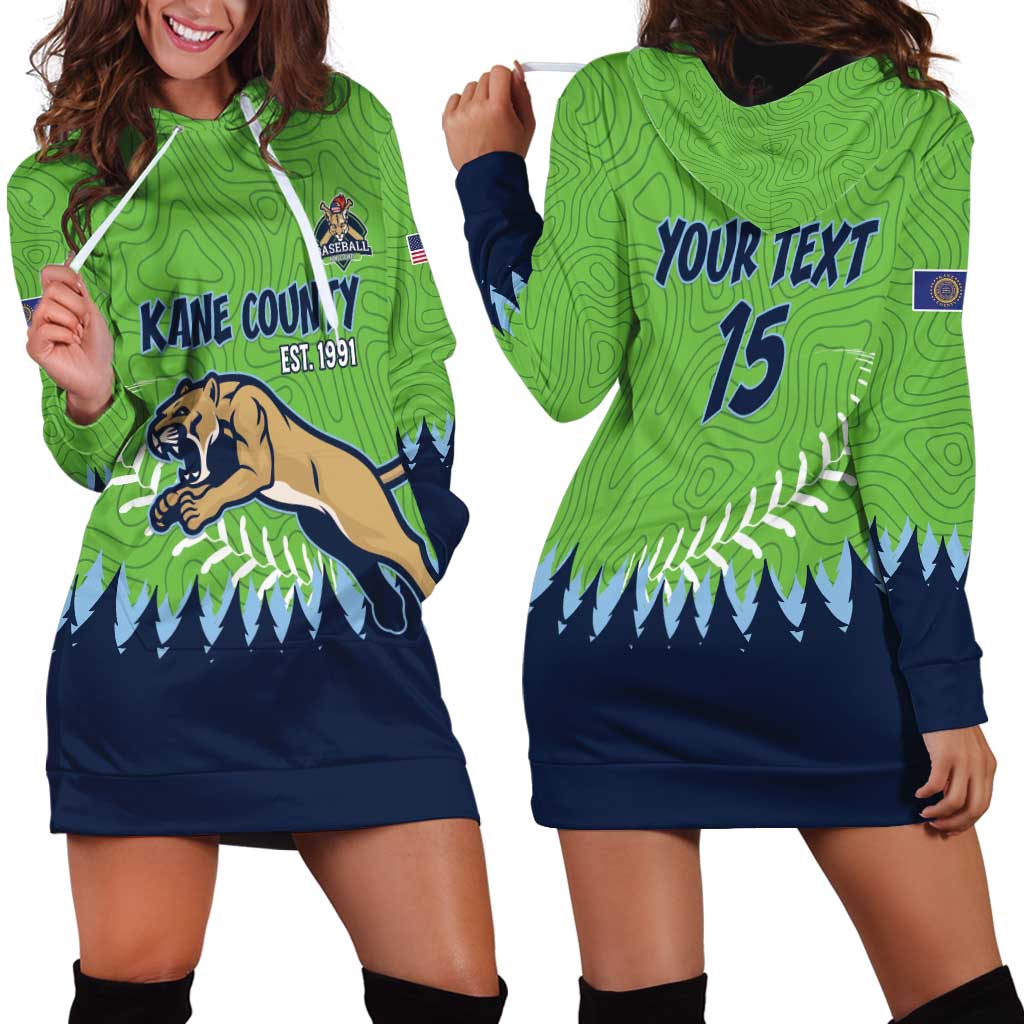 Kane County 2025 Baseball Custom Hoodie Dress Cougar Fight Cougar Win
