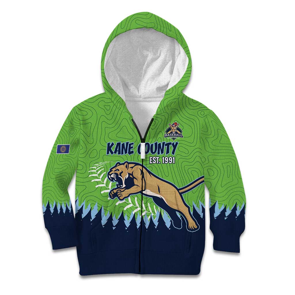 Kane County 2025 Baseball Custom Kid Hoodie Cougar Fight Cougar Win