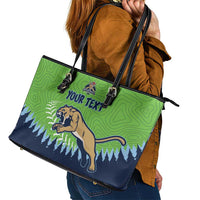 Kane County 2025 Baseball Custom Leather Tote Bag Cougar Fight Cougar Win