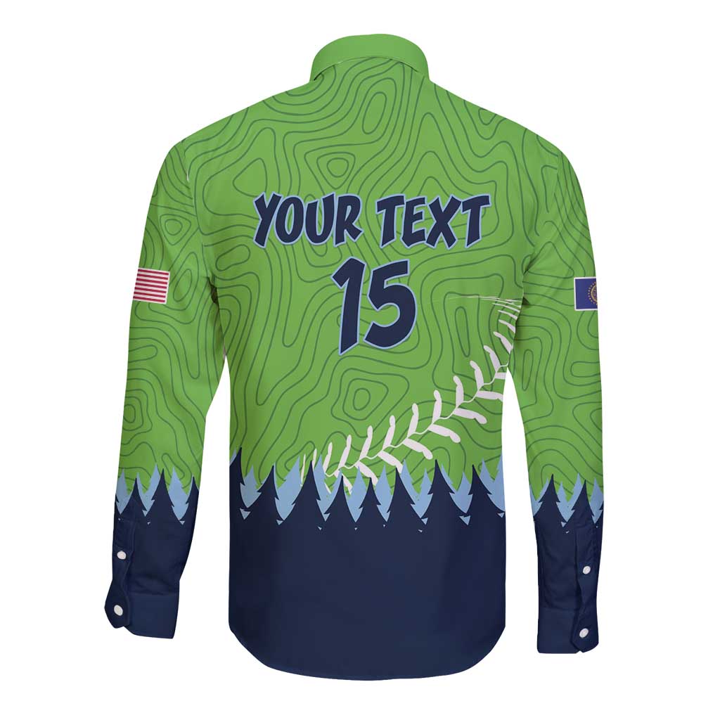 Kane County 2025 Baseball Custom Long Sleeve Button Shirt Cougar Fight Cougar Win