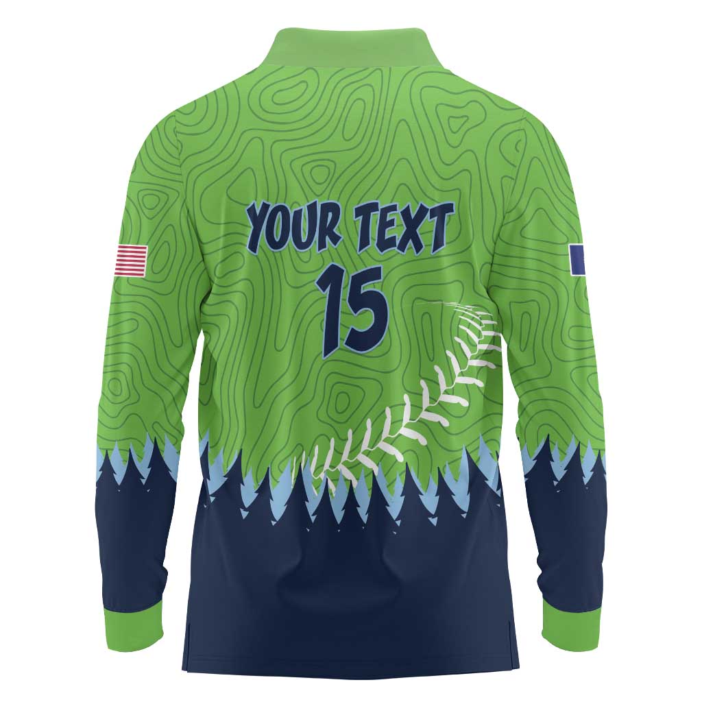 Kane County 2025 Baseball Custom Long Sleeve Polo Shirt Cougar Fight Cougar Win