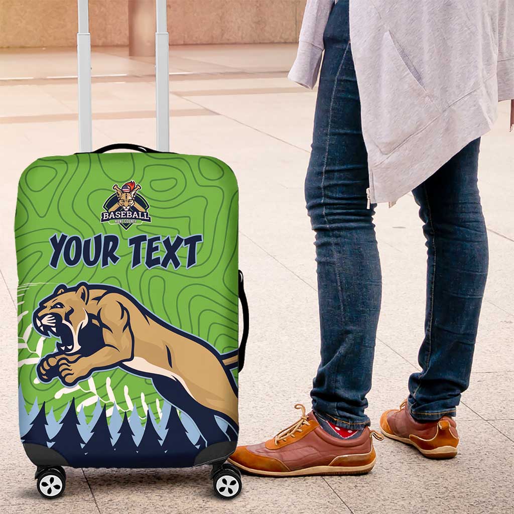 Kane County 2025 Baseball Custom Luggage Cover Cougar Fight Cougar Win