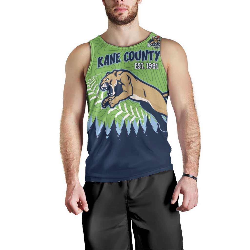 Kane County 2025 Baseball Custom Men Tank Top Cougar Fight Cougar Win