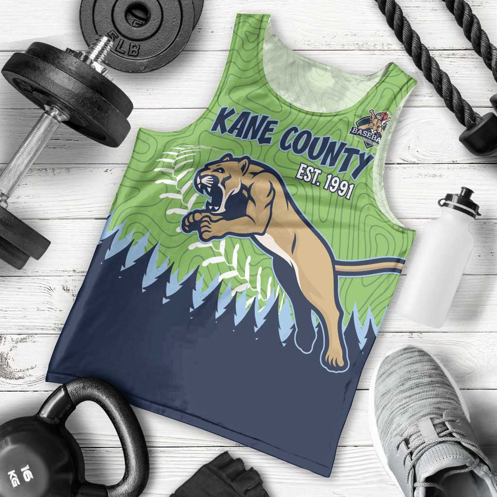 Kane County 2025 Baseball Custom Men Tank Top Cougar Fight Cougar Win