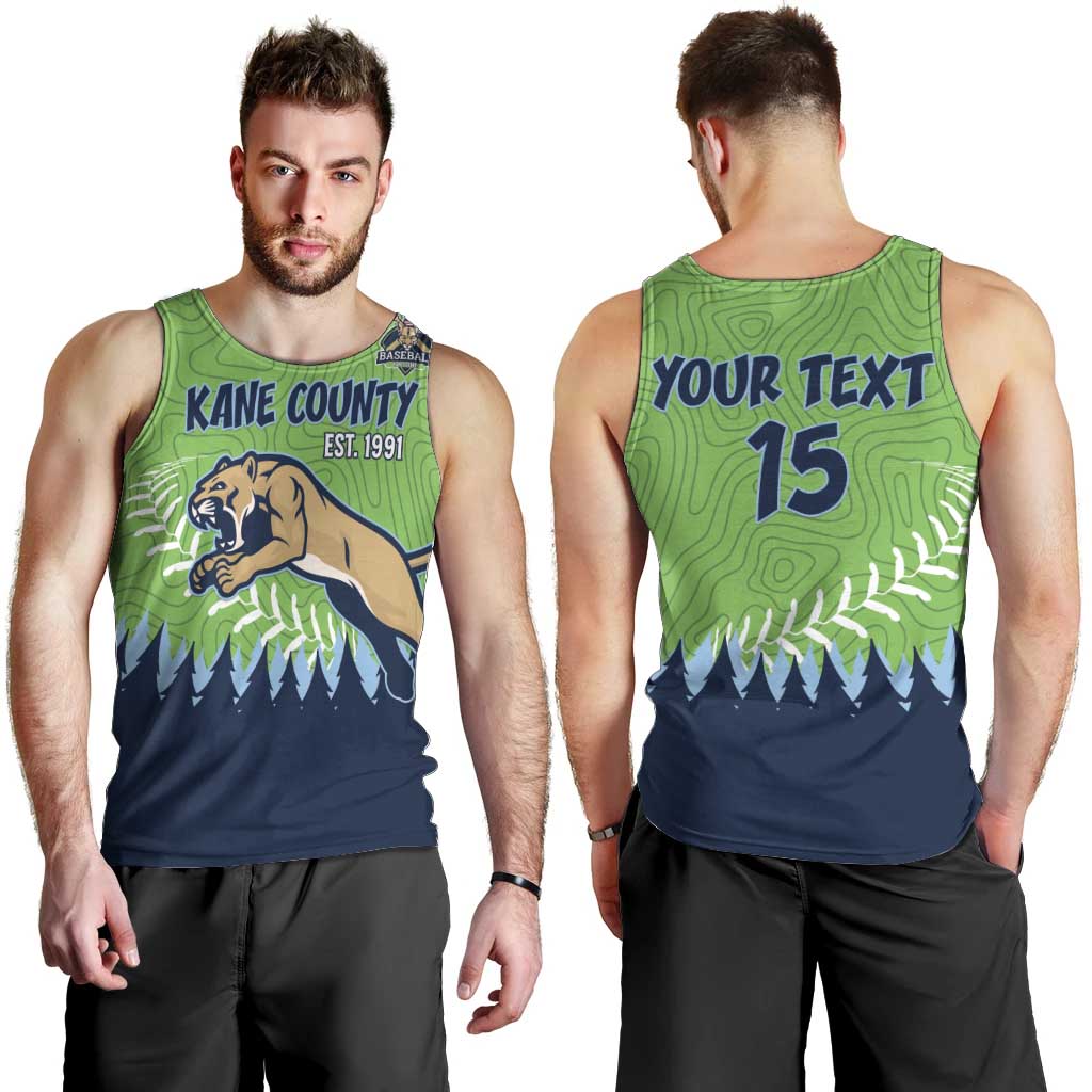 Kane County 2025 Baseball Custom Men Tank Top Cougar Fight Cougar Win