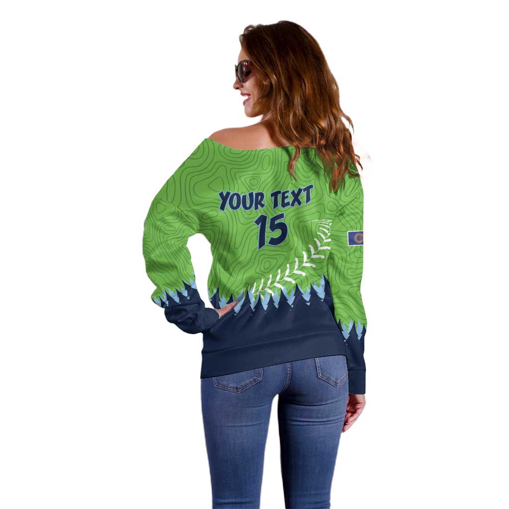 Kane County 2025 Baseball Custom Off Shoulder Sweater Cougar Fight Cougar Win