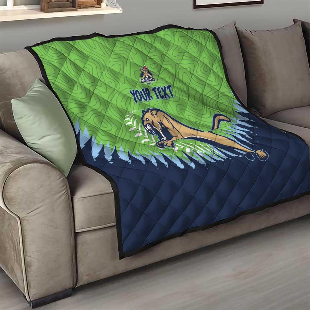 Kane County 2025 Baseball Custom Quilt Cougar Fight Cougar Win