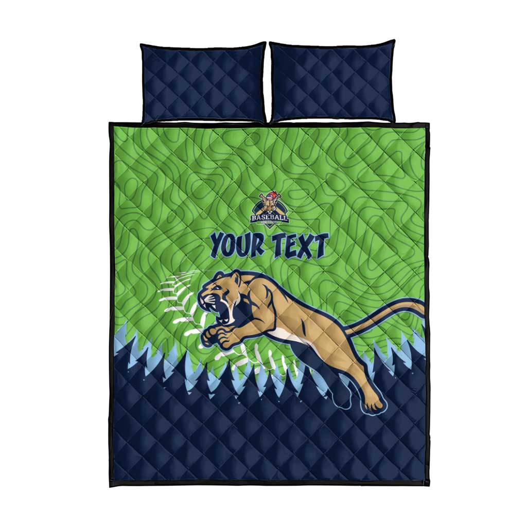 Kane County 2025 Baseball Custom Quilt Bed Set Cougar Fight Cougar Win