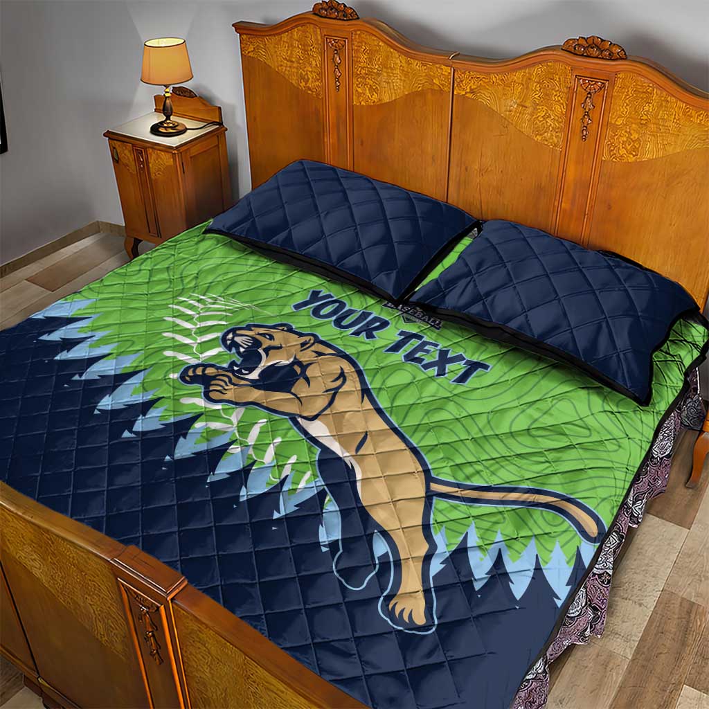 Kane County 2025 Baseball Custom Quilt Bed Set Cougar Fight Cougar Win