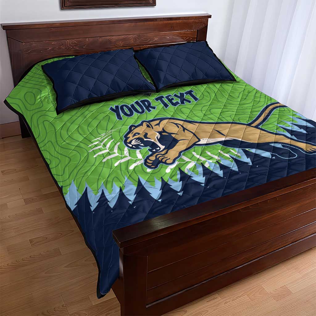 Kane County 2025 Baseball Custom Quilt Bed Set Cougar Fight Cougar Win