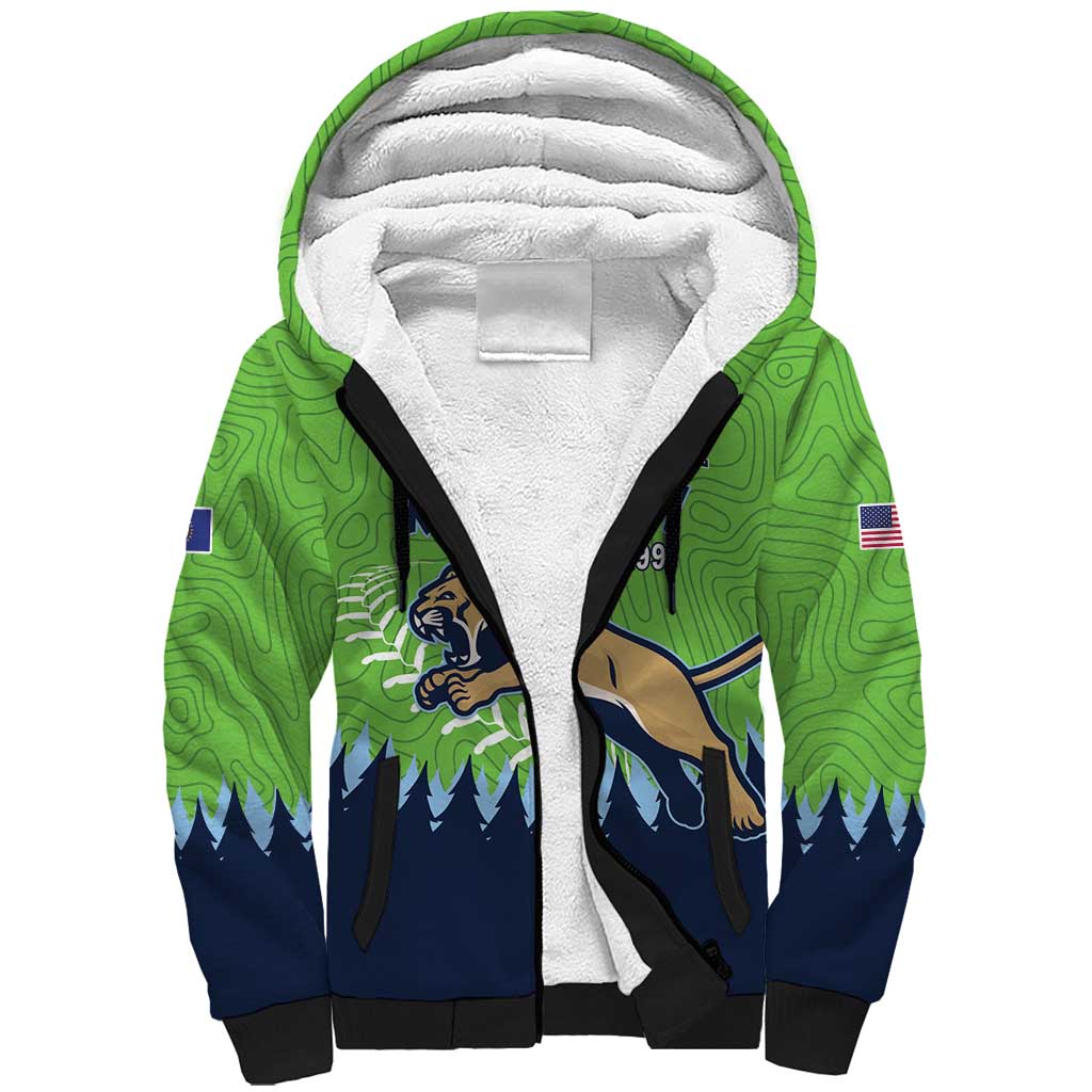Kane County 2025 Baseball Custom Sherpa Hoodie Cougar Fight Cougar Win