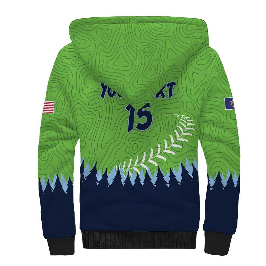 Kane County 2025 Baseball Custom Sherpa Hoodie Cougar Fight Cougar Win