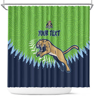 Kane County 2025 Baseball Custom Shower Curtain Cougar Fight Cougar Win
