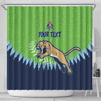 Kane County 2025 Baseball Custom Shower Curtain Cougar Fight Cougar Win
