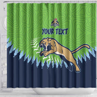 Kane County 2025 Baseball Custom Shower Curtain Cougar Fight Cougar Win