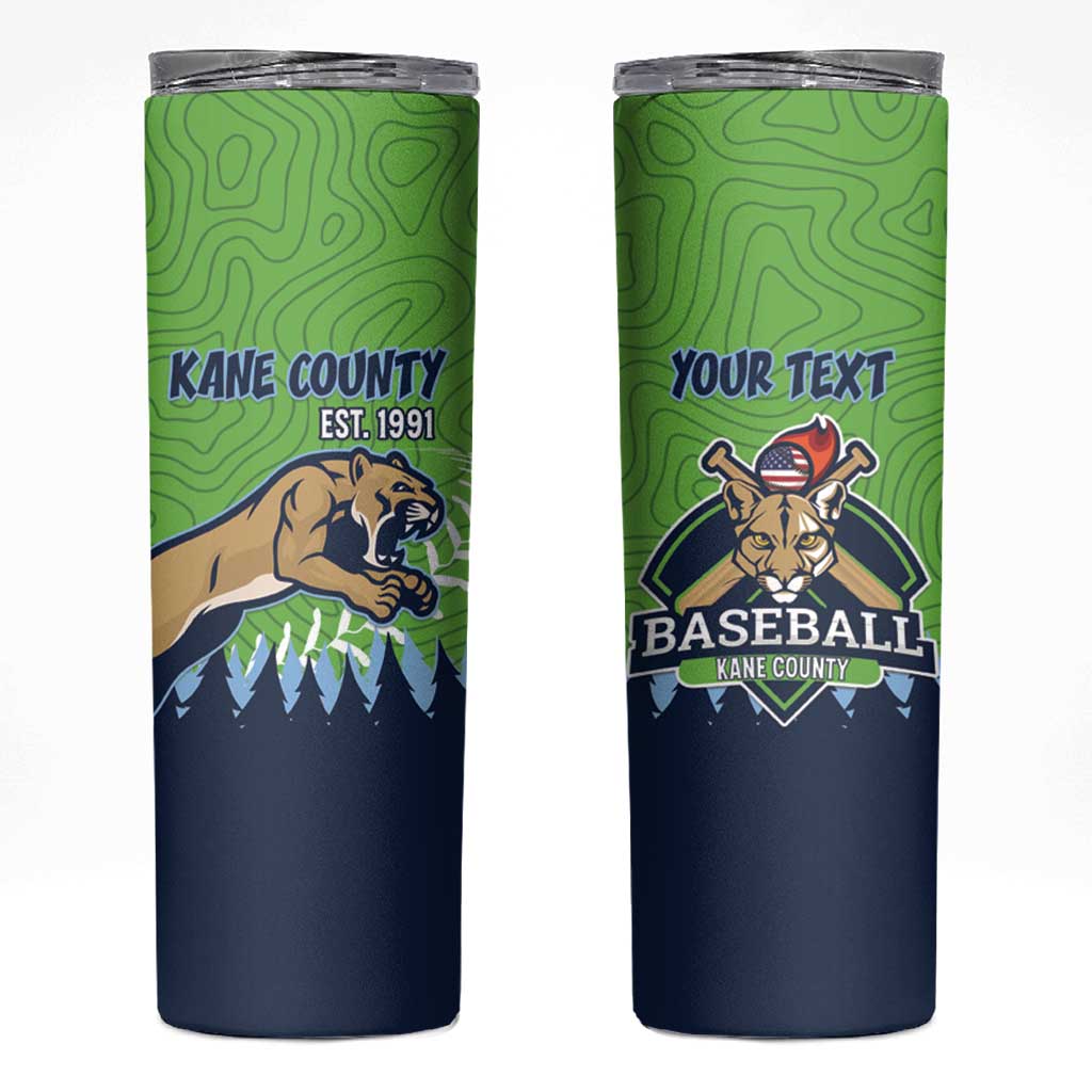 Kane County 2025 Baseball Custom Skinny Tumbler Cougar Fight Cougar Win