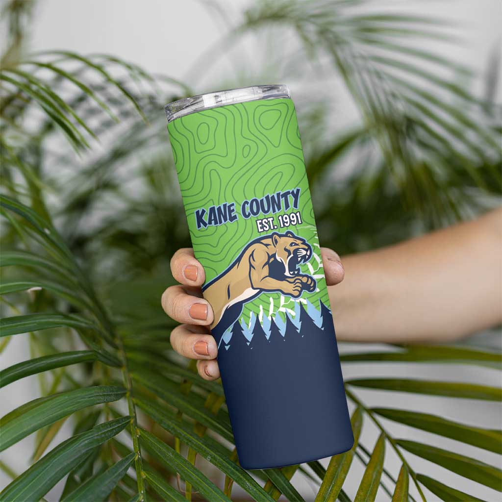Kane County 2025 Baseball Custom Skinny Tumbler Cougar Fight Cougar Win
