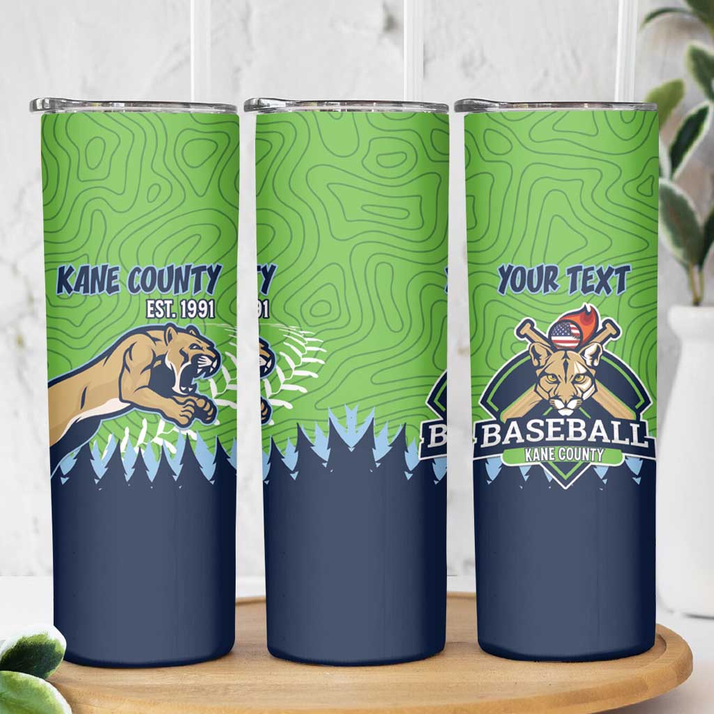 Kane County 2025 Baseball Custom Skinny Tumbler Cougar Fight Cougar Win