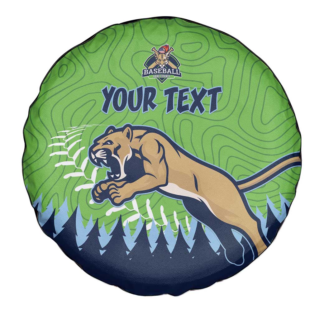 Kane County 2025 Baseball Custom Spare Tire Cover Cougar Fight Cougar Win
