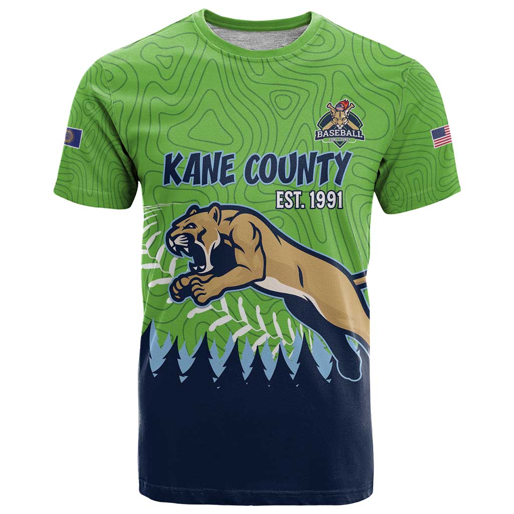 Kane County 2025 Baseball Custom T Shirt Cougar Fight Cougar Win