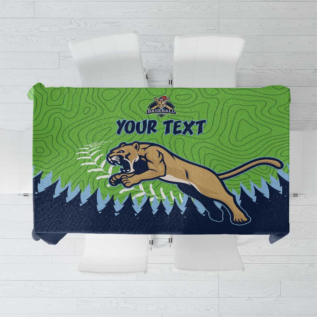 Kane County 2025 Baseball Custom Tablecloth Cougar Fight Cougar Win