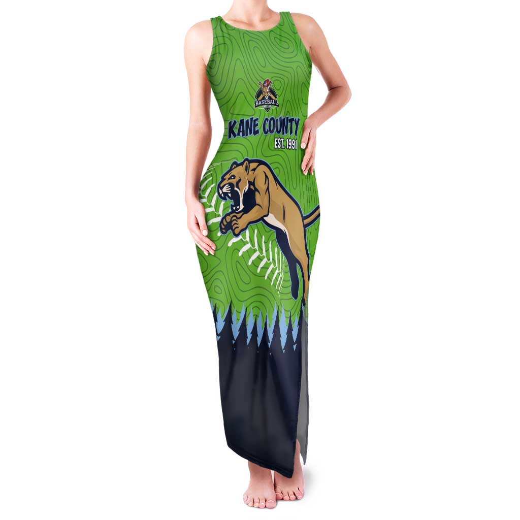 Kane County 2025 Baseball Custom Tank Maxi Dress Cougar Fight Cougar Win