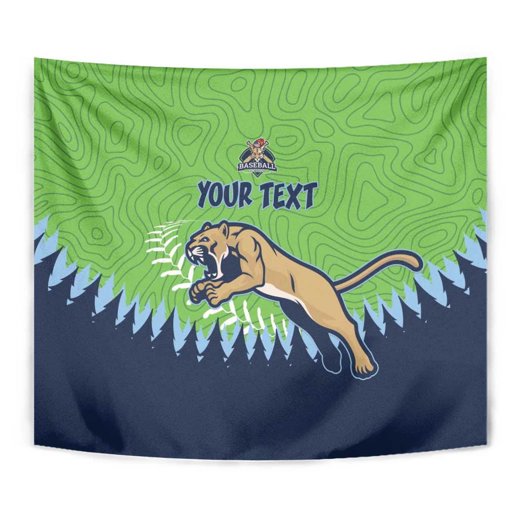 Kane County 2025 Baseball Custom Tapestry Cougar Fight Cougar Win