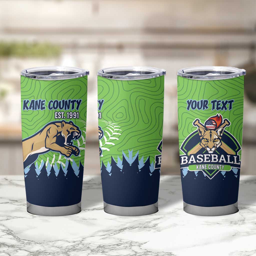 Kane County 2025 Baseball Custom Tumbler Cup Cougar Fight Cougar Win